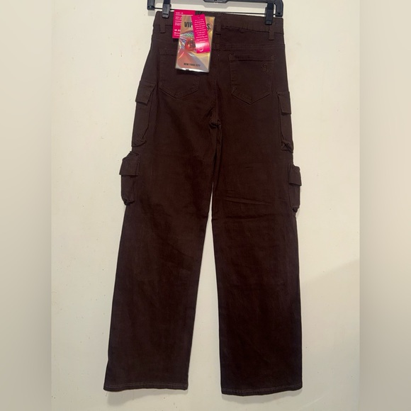 VIP Pants - VIP Brown Jeans with Pink Tags